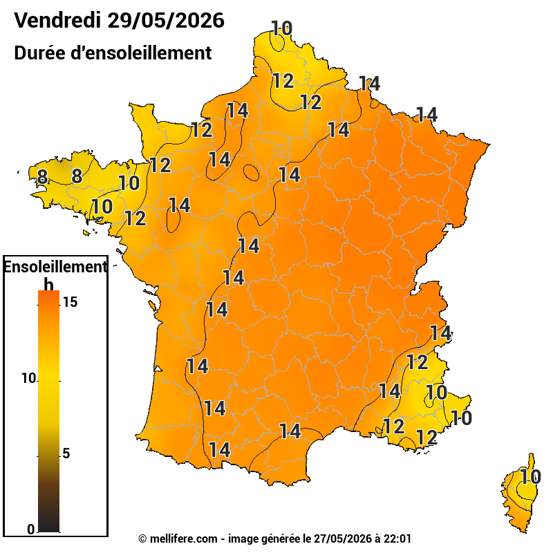 Prévision ensoleillement 27/05