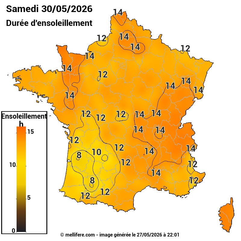 Prévision ensoleillement 27/05