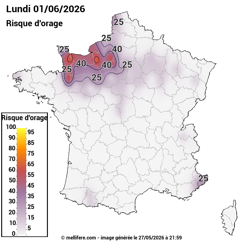 Prévision risques orage 27/05