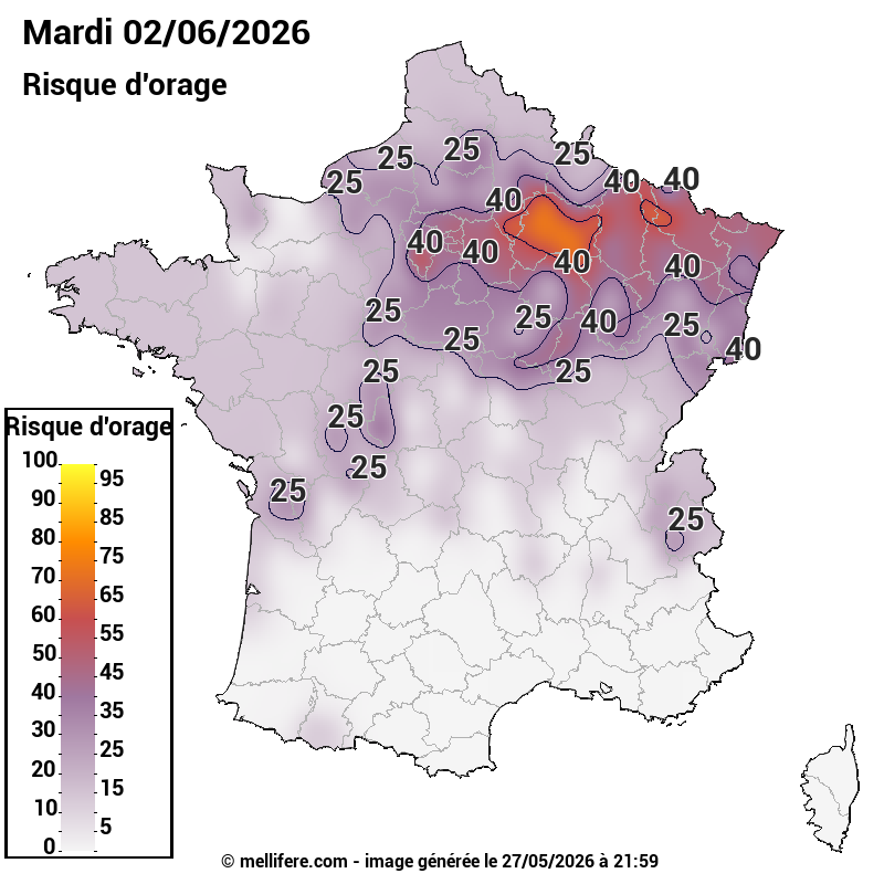 Prévision risques orage 27/05