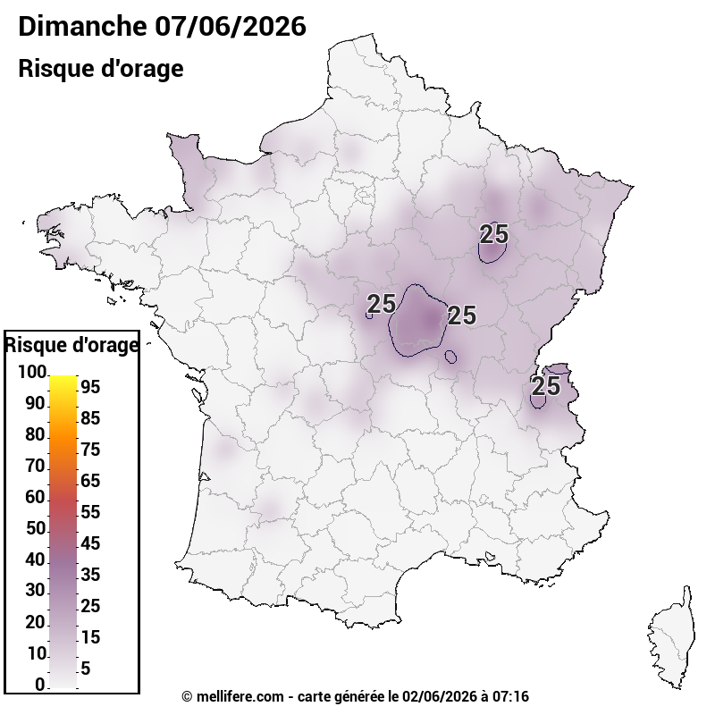 Prévision risques orage 02/06