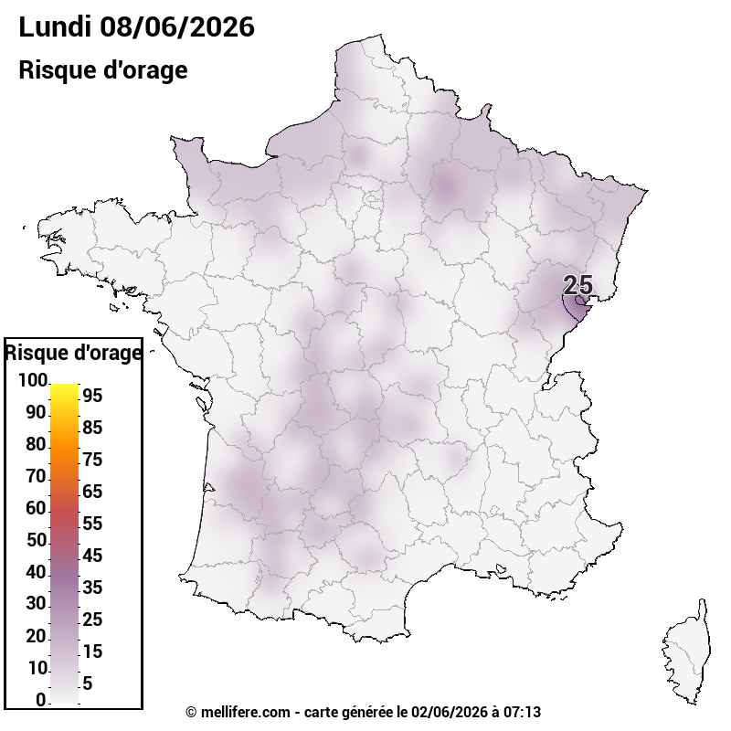 Prévision risques orage 02/06