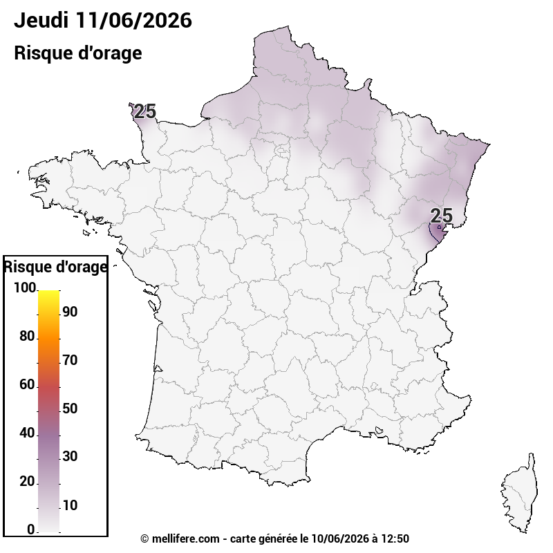 Prévision risques orage 11/06