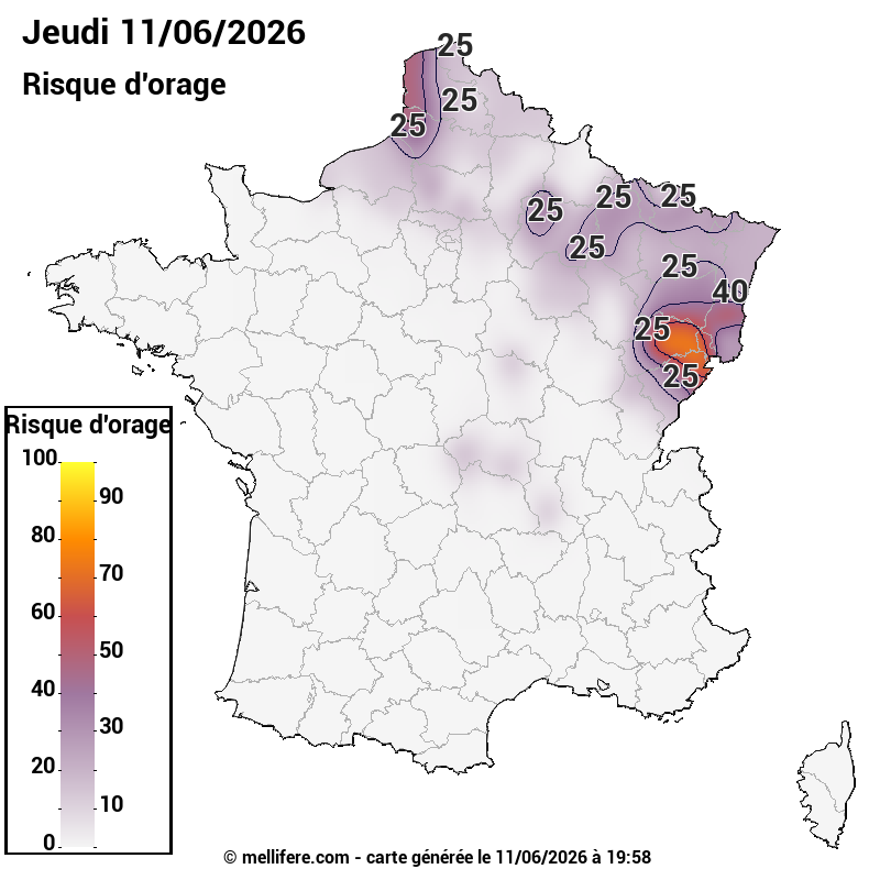 Prévision risques orage 11/06