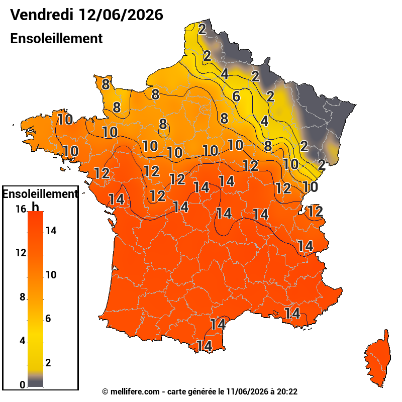 Prévision ensoleillement 12/06