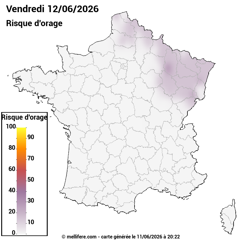 Prévision risques orage 12/06