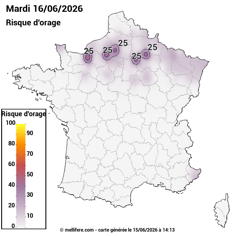 Prévision risques orage 16/06