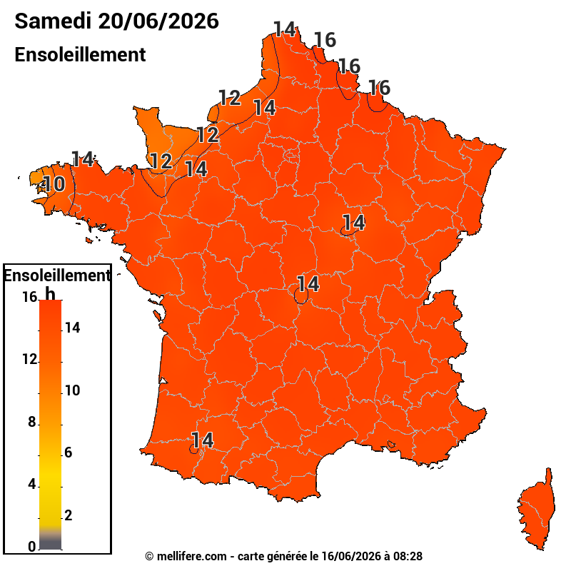 Prévision ensoleillement 14/06