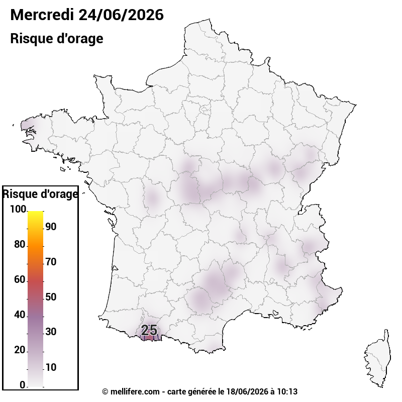 Prévision risques orage 18/06
