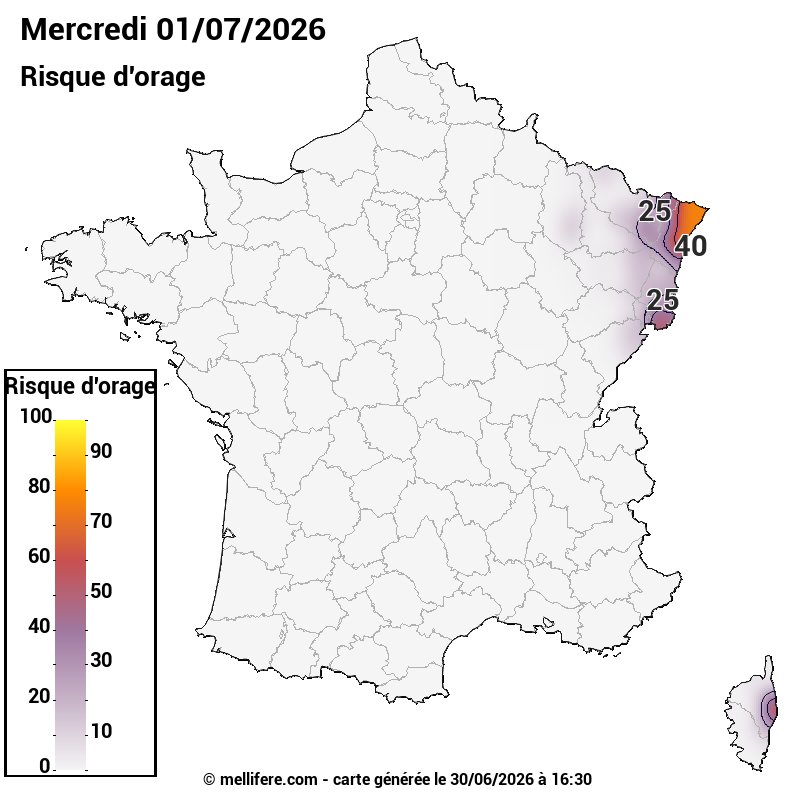 Prévision risques orage 01/07