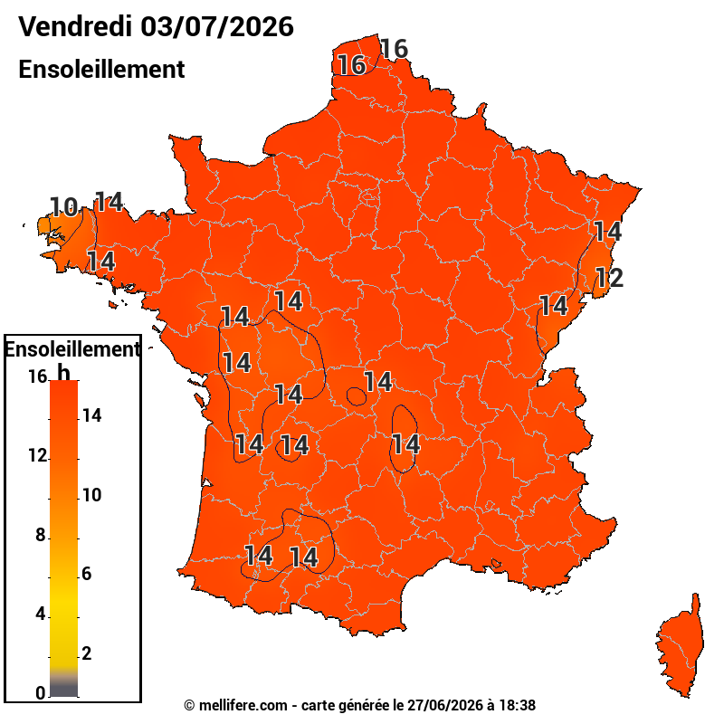 Prévision ensoleillement 27/06
