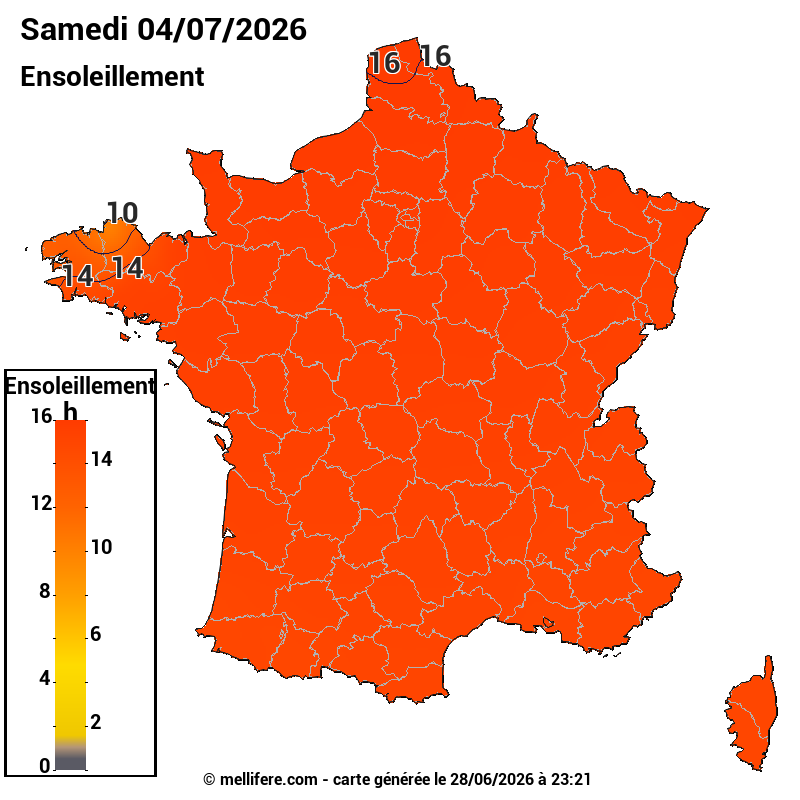 Prévision ensoleillement 28/06