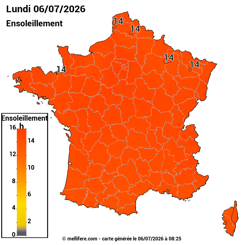 Prévision ensoleillement 06/07