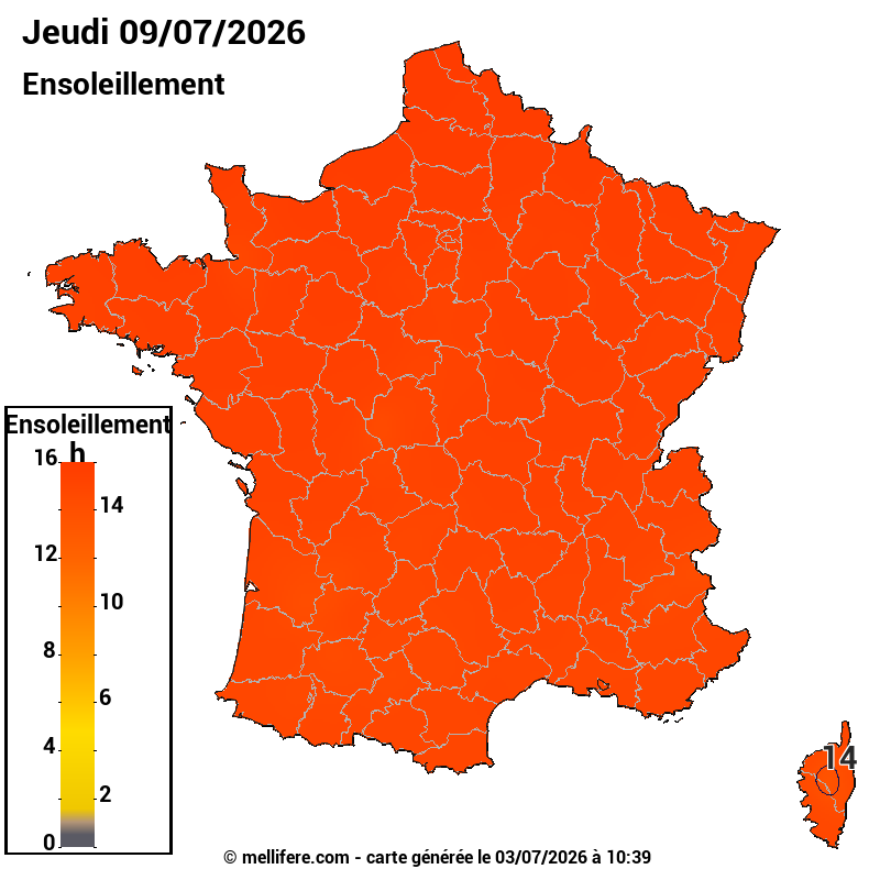 Prévision ensoleillement 03/07
