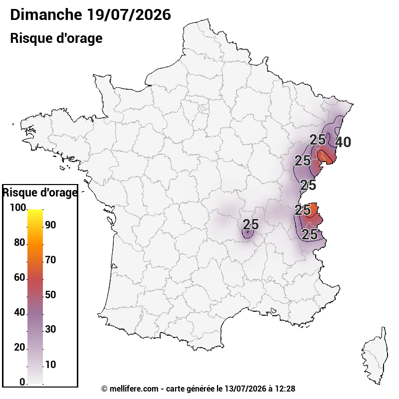 Prévision risques orage 14/07