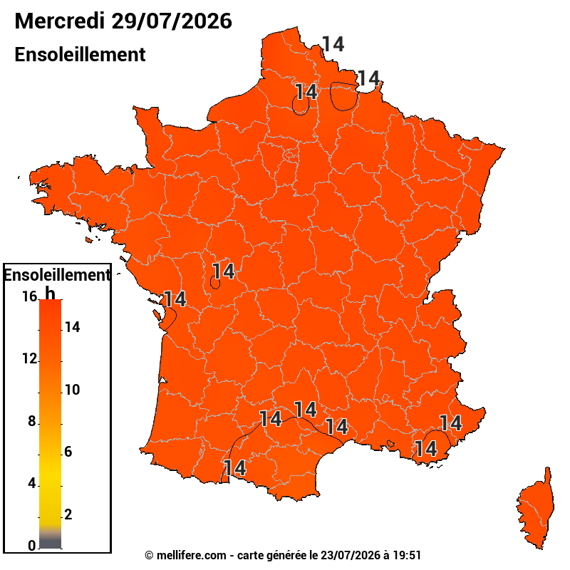 Prévision ensoleillement 23/07