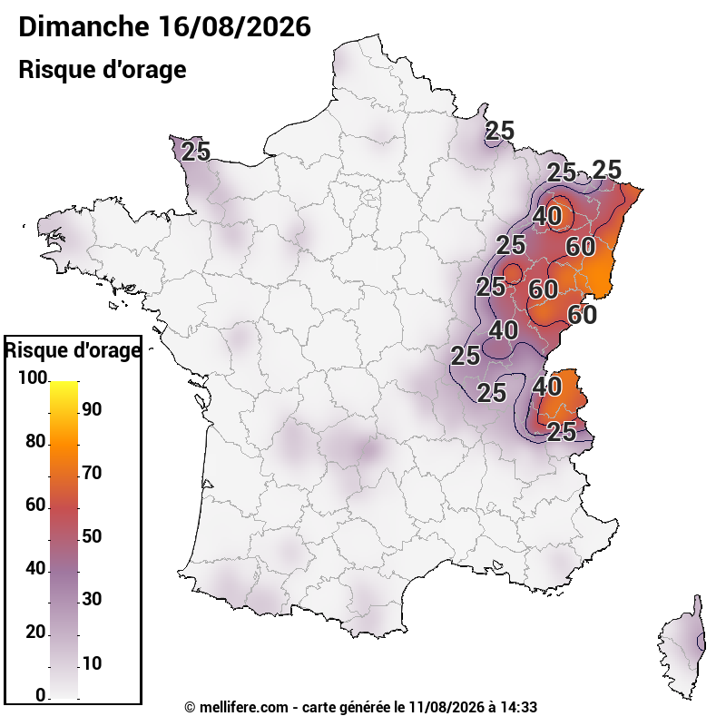 Prévision risques orage 11/08