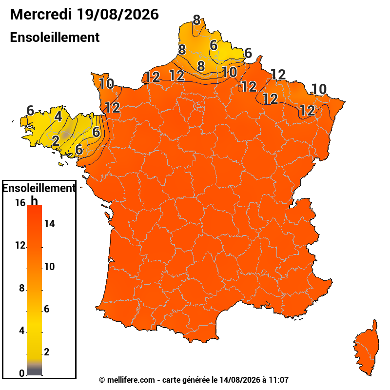 Prévision ensoleillement 14/08