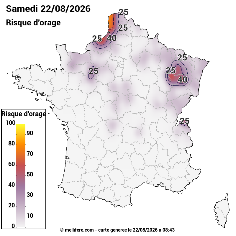 Prévision risques orage 22/08