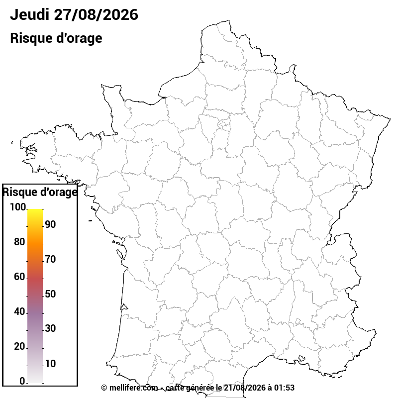 Prévision risques orage 21/08