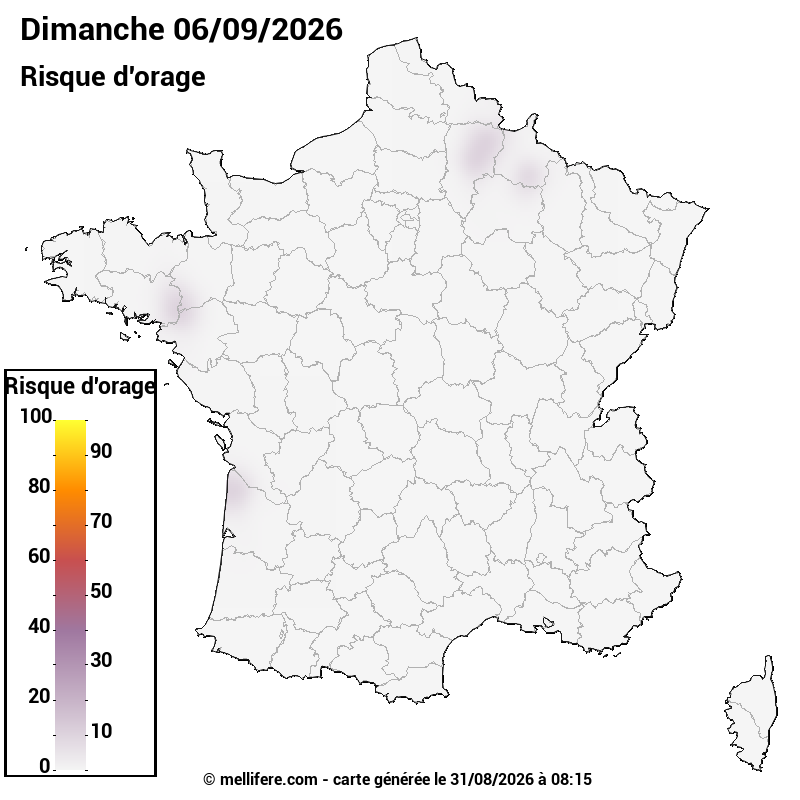 Prévision risques orage 31/08