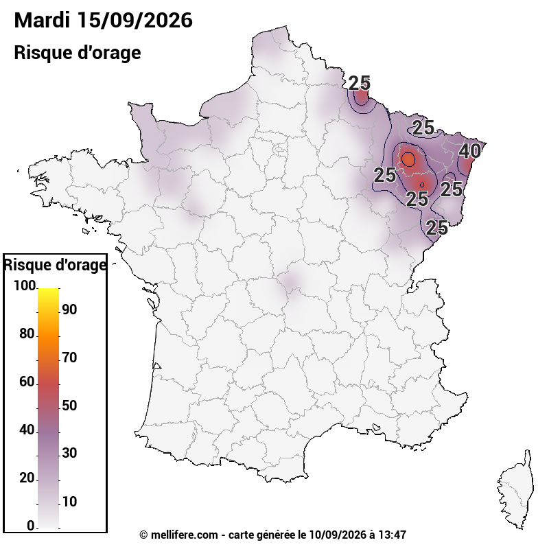 Prévision risques orage 10/09