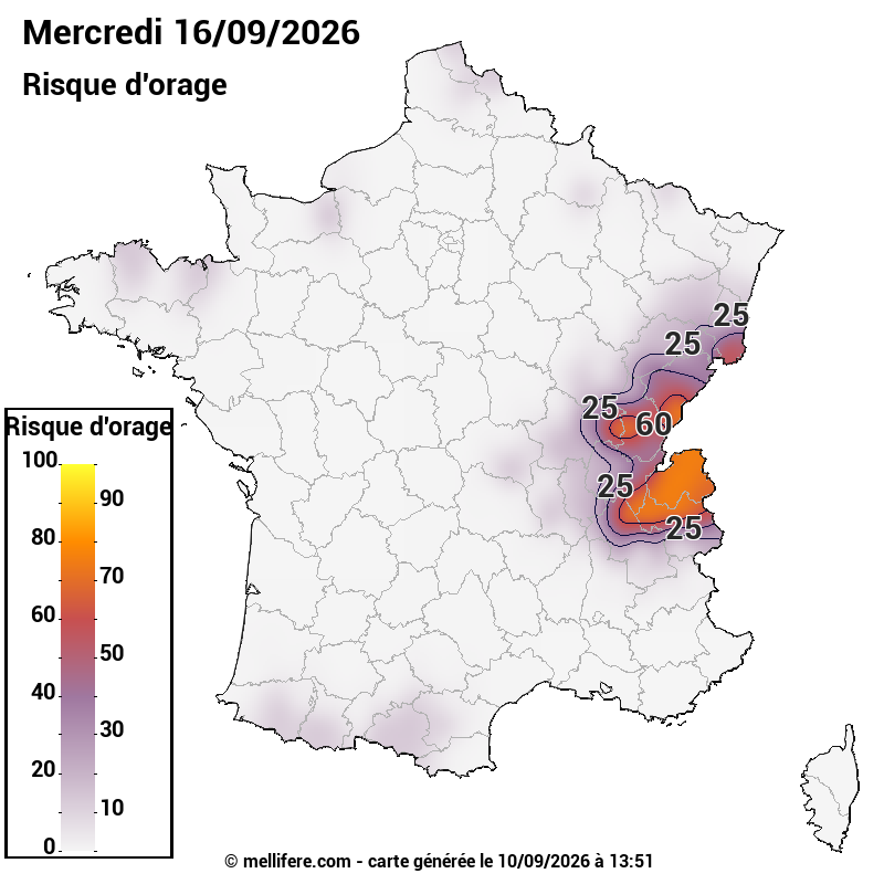 Prévision risques orage 10/09