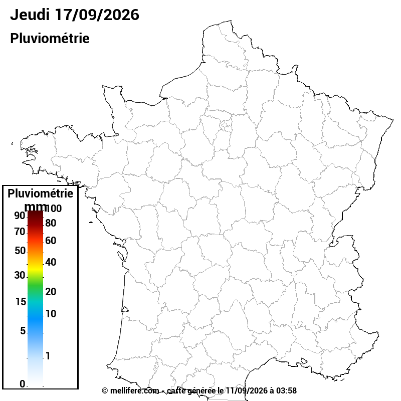 Prévision Pluviométrie 17/09