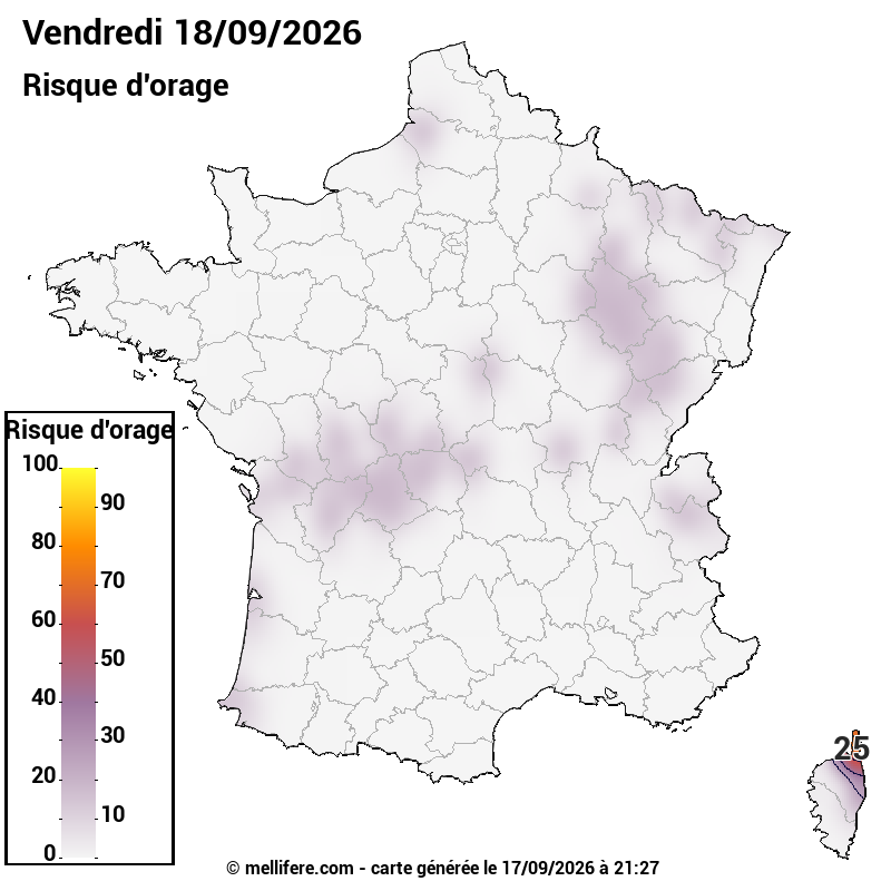 Prévision risques orage 18/09