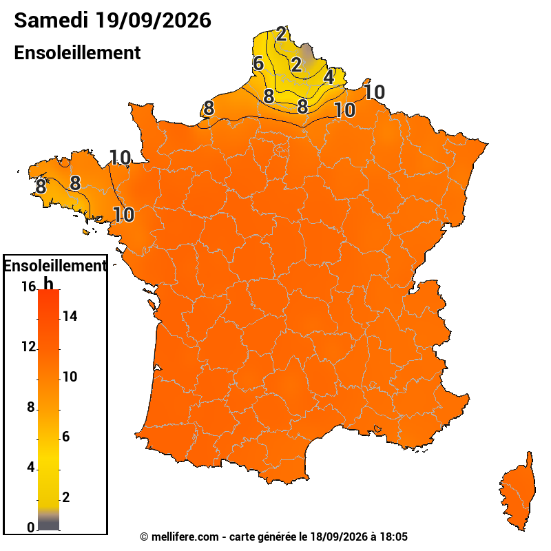 Prévision ensoleillement 19/09