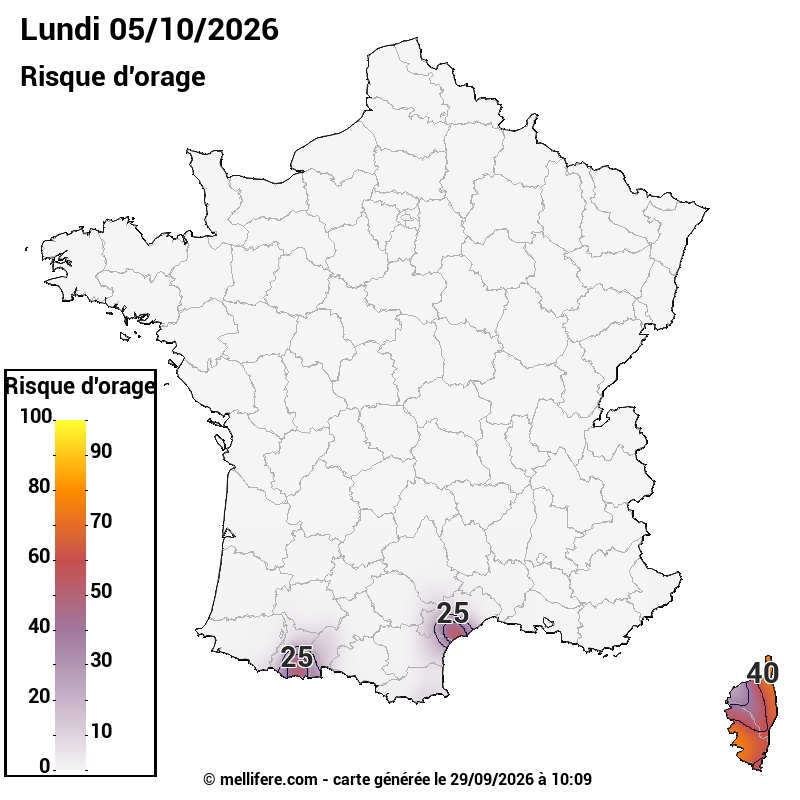 Prévision risques orage 30/09