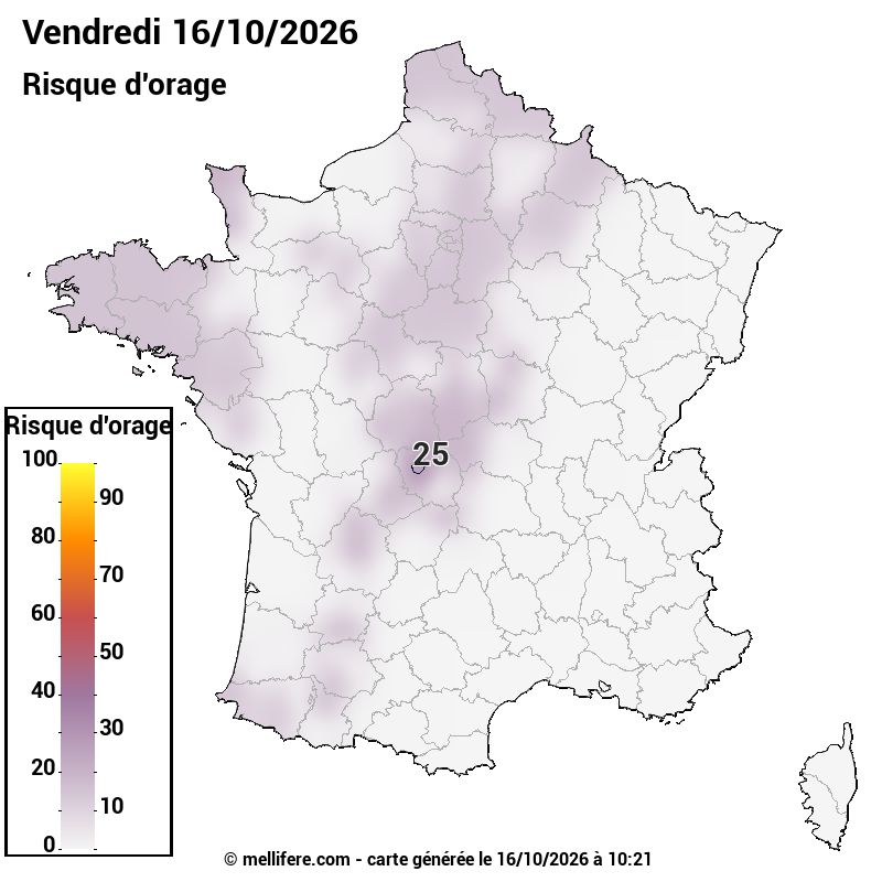Prévision risques orage 16/10