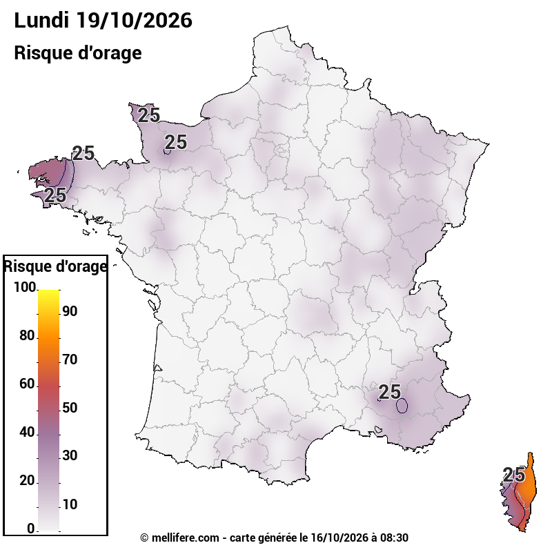 Prévision risques orage 16/10