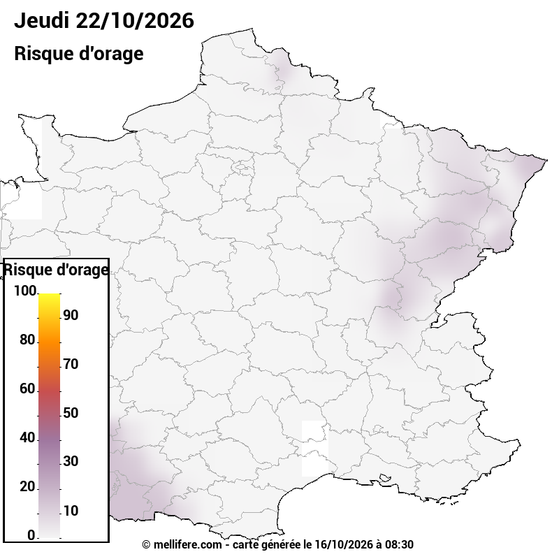 Prévision risques orage 16/10