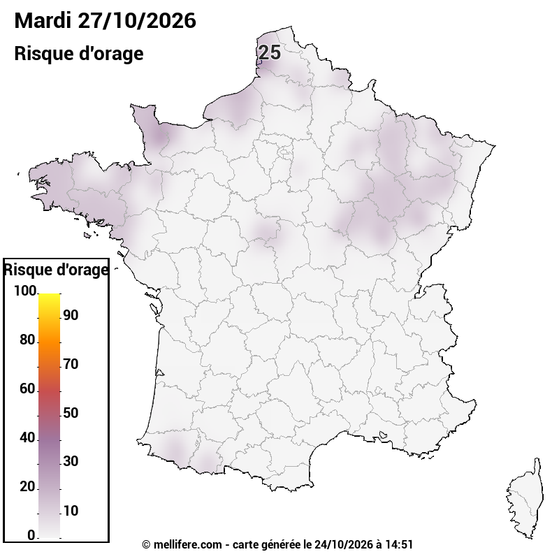 Prévision risques orage 27/10