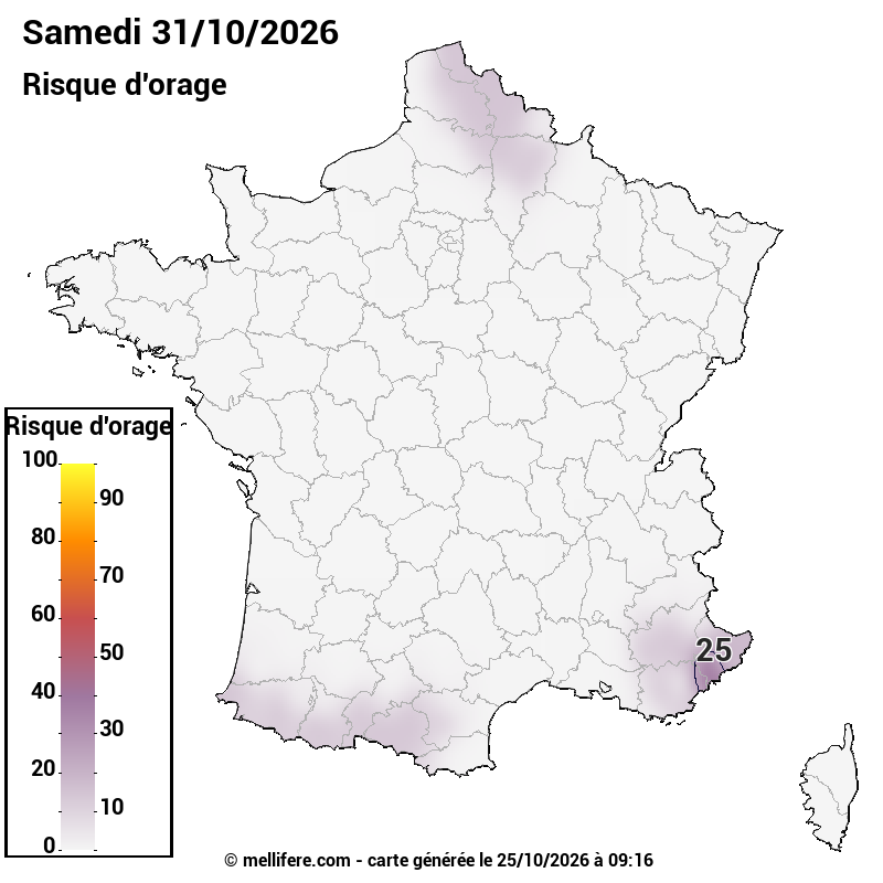 Prévision risques orage 27/10