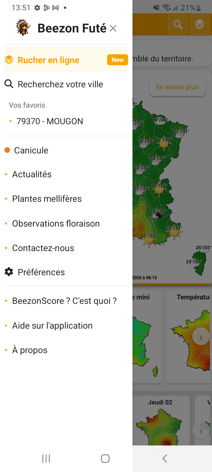 Météo apicole
