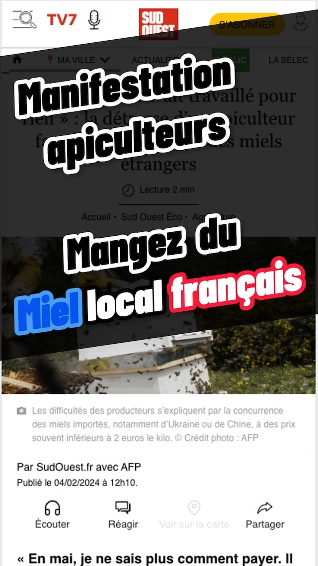 Soutien à l'apiculture française